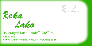 reka lako business card